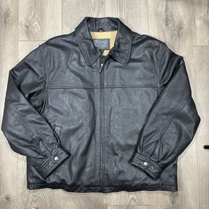 The Original James Dean Leather Jacket Mens XL Black Bomber The Original Classic